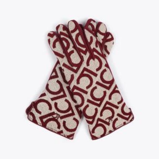 Guante jacquard logotipado burdeos [2]