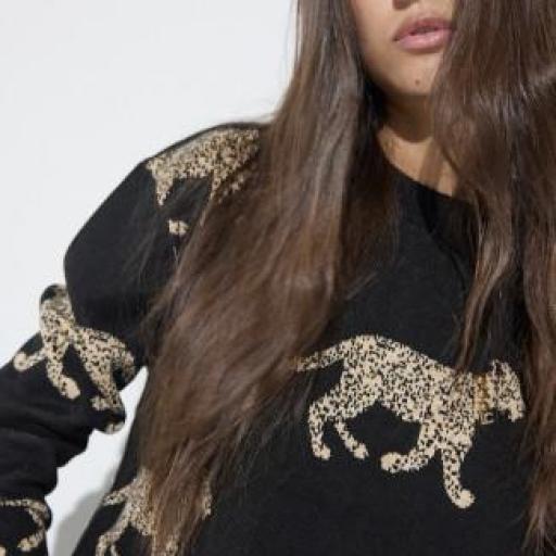 Jersey jacquard leopardos negro [2]