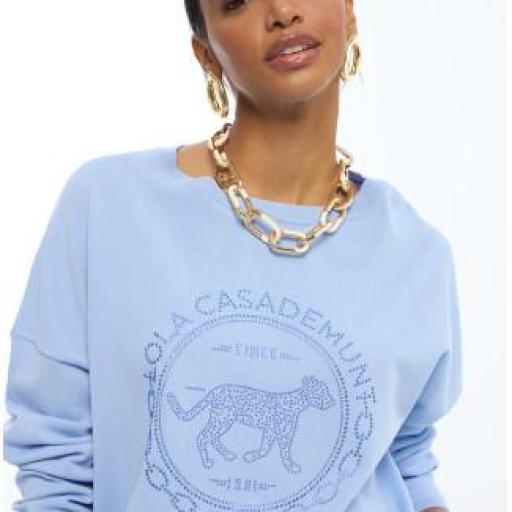 Jersey celeste rosco strass [2]