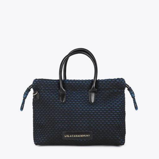 Bandolera tejido rejilla interior azul [0]