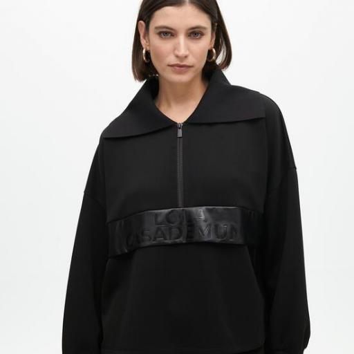 Sudadera detalle bolsillo delantero efecto piel [0]