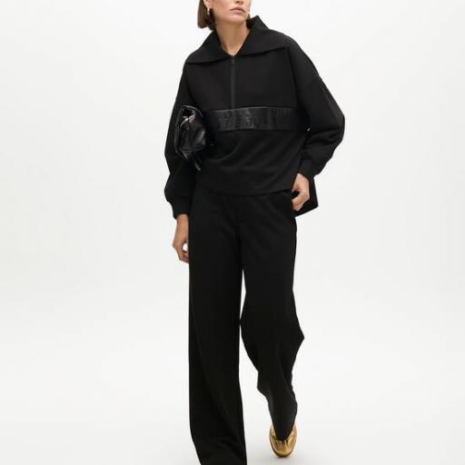 Sudadera detalle bolsillo delantero efecto piel [2]