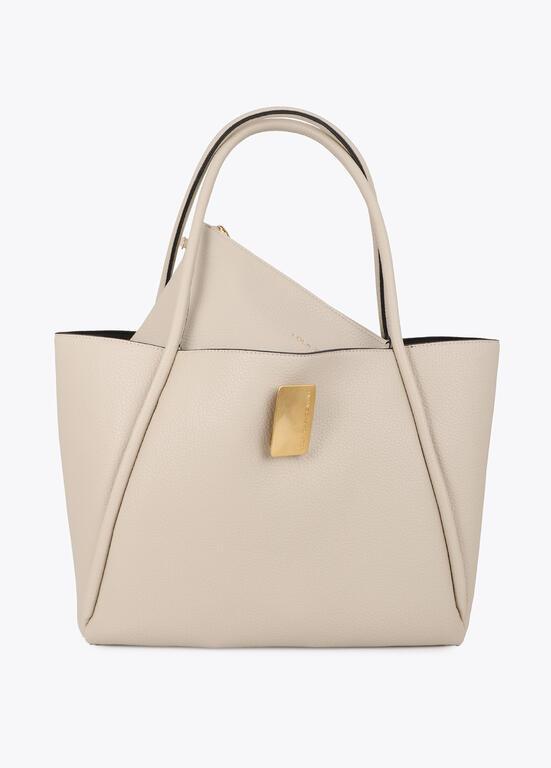 Shopper cierre metalico crudo