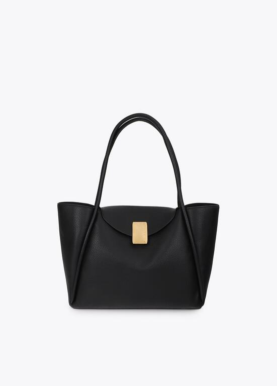 Shopper cierre metalico negro