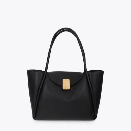 Shopper cierre metalico negro