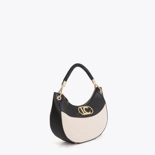Bolso hobo bicolor negro [0]