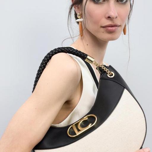 Bolso hobo bicolor negro [2]