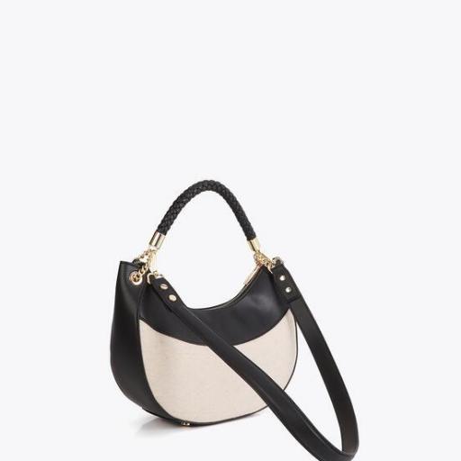 Bolso hobo bicolor negro [1]