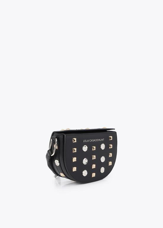 Bolso bandolera con tachas negro