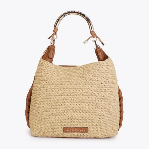 Bolso shopper 1981 trenzado camel