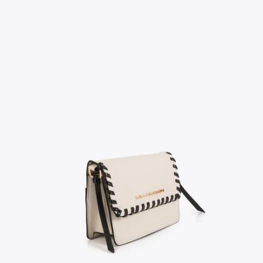 Bandolera trenzado a contraste crudo negro [1]