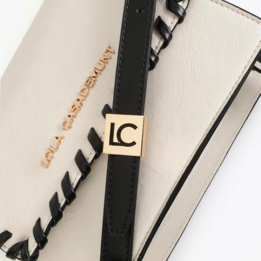 Bandolera trenzado a contraste crudo negro [2]