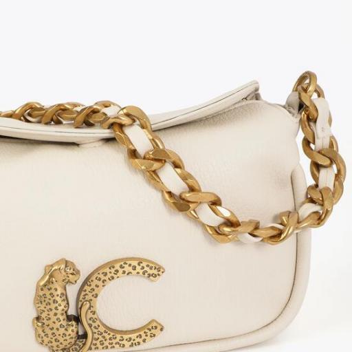 Bandolera media luna cadena crudo