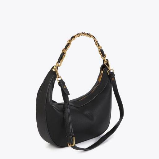 Bolso media luna cadena negro [3]