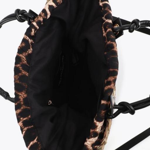 Mini Capazo trenzado natural y negro [2]