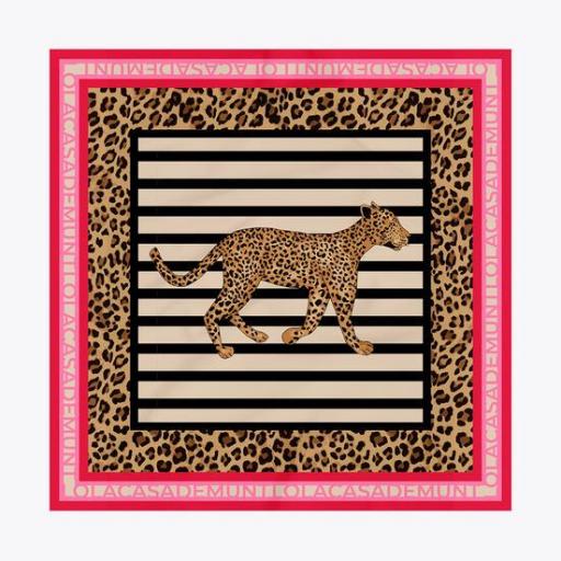 Pañuelo estampado leopardo rayas [0]