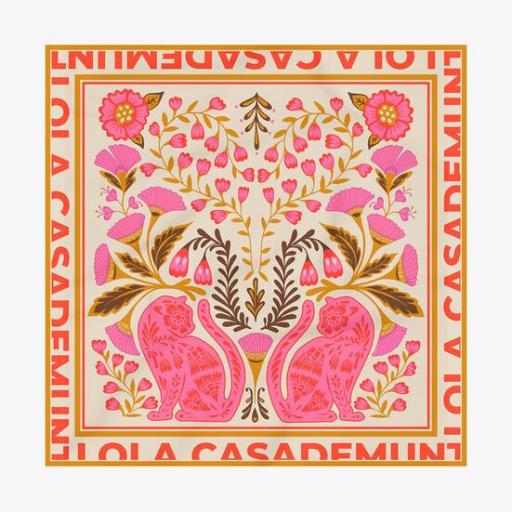 Pañuelo estampado florales y tigres