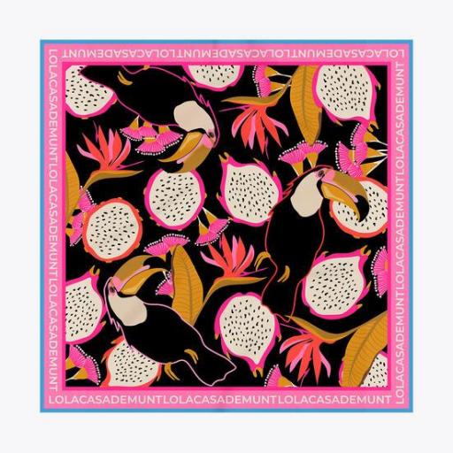 Pañuelo estampado multicolor tropical