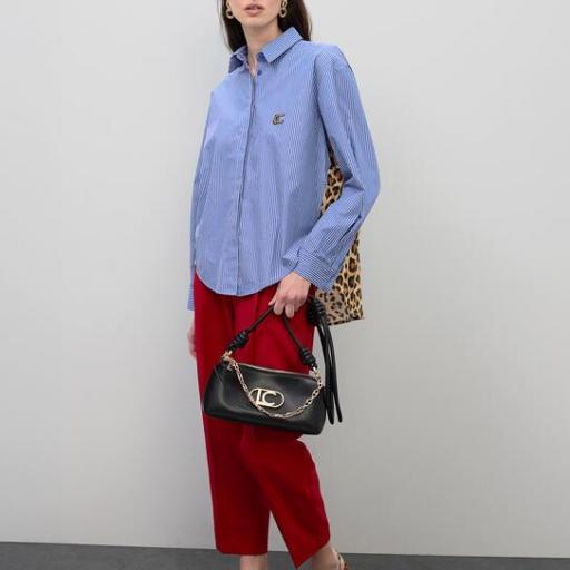 Camisa combinada rayas y animal print [1]