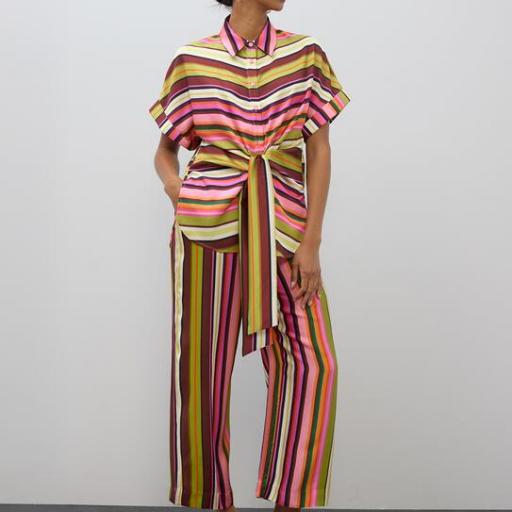 Blusa cinturón print multi rayas [1]