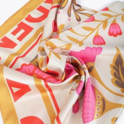 Pañuelo estampado florales y tigres [2]