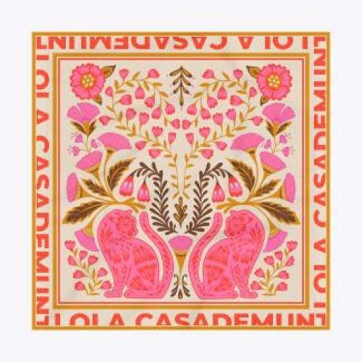 Pañuelo estampado florales y tigres