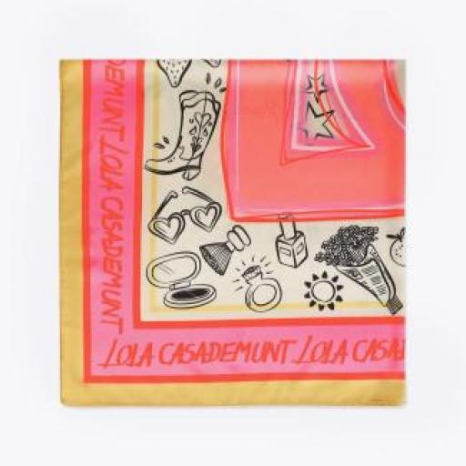 Pañuelo satinado con logo [0]