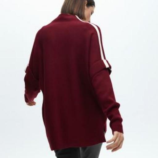 Jersey manga contrastes granate [2]