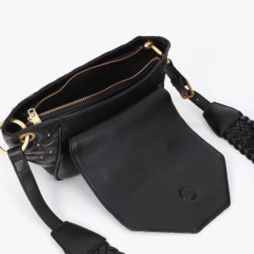 Bolso bandolera negra con mini tachas [1]