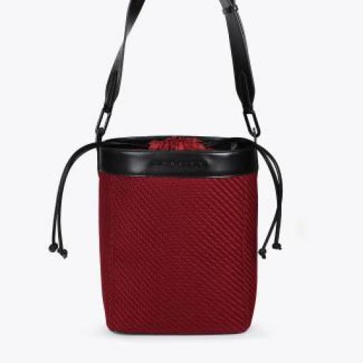 Bolso hobo tejidos combinados