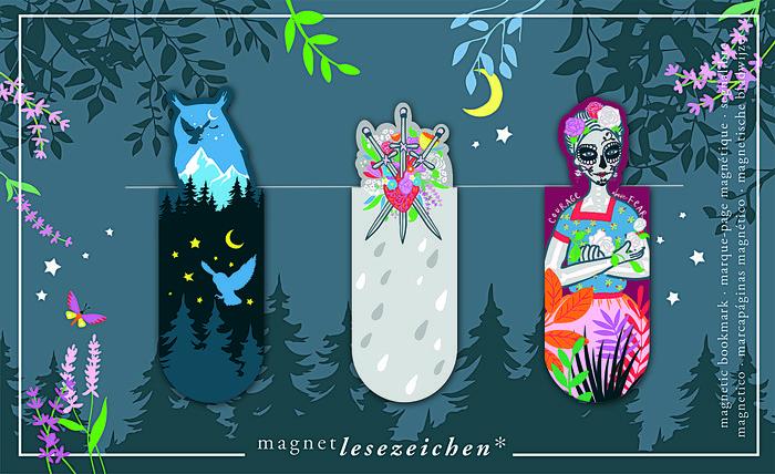 Marcapaginas magnetico Mystic night