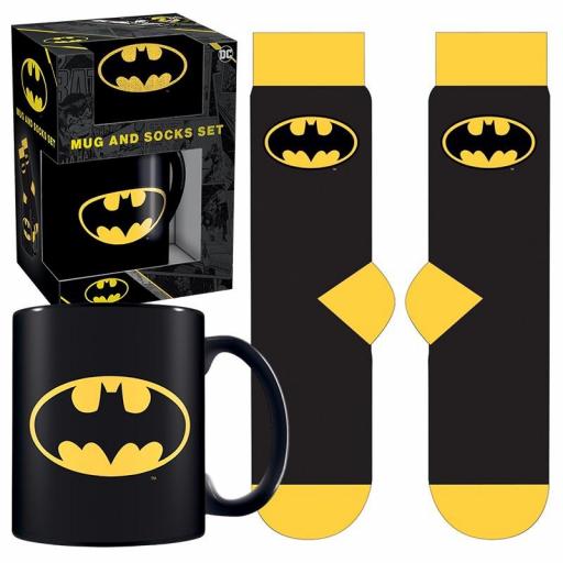 Caja regalo de taza + calcetines de Batman