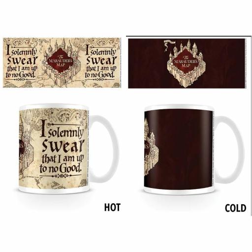 Taza calor Harry Potter mapa del meoreador