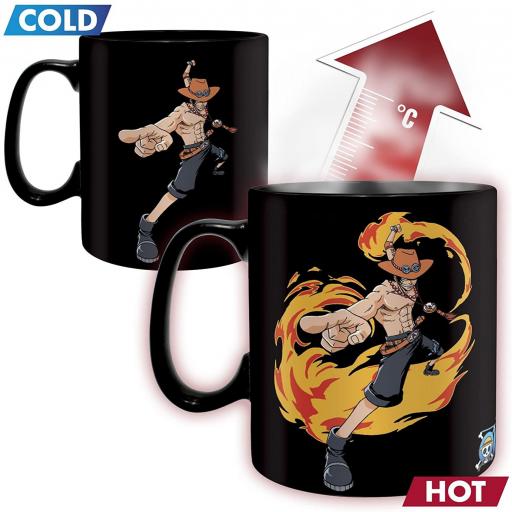 TAZA ONE PIECE LUFFY & ACE (CALOR) [2]