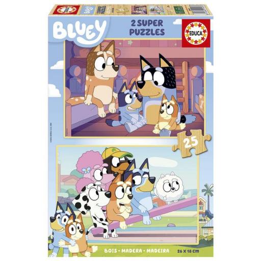 Puzzles 2 x 25 de Bluey 