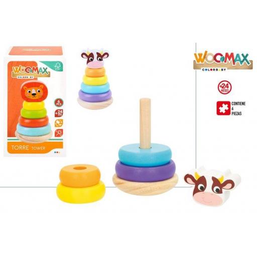 Torres de bloques de animalitos de madera para apilar [0]