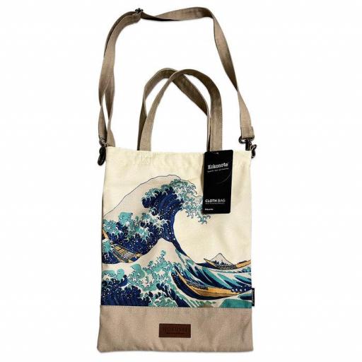 Bolsa de tela de la gran ola de Kanagawa Hokusai