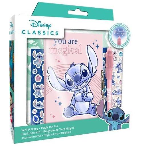 Diario con boligrafo magico de Stitch de Disney