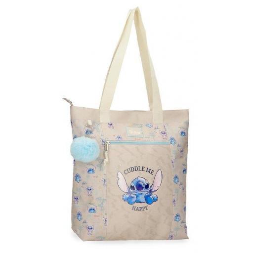 Bolsa de asas de algodon de Stitch Cuddle me de Disney