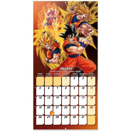 Calendario de pared de 12 meses de Dragon ball de 2026 [2]