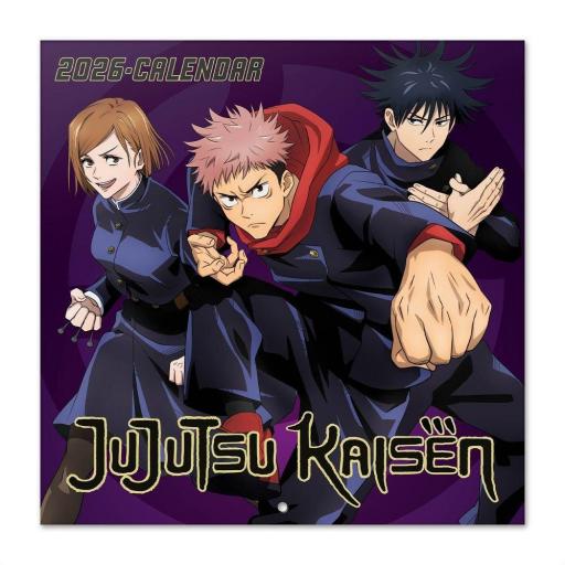 Calendario de pared de 12 meses de Jujutsu kaisen de 2026