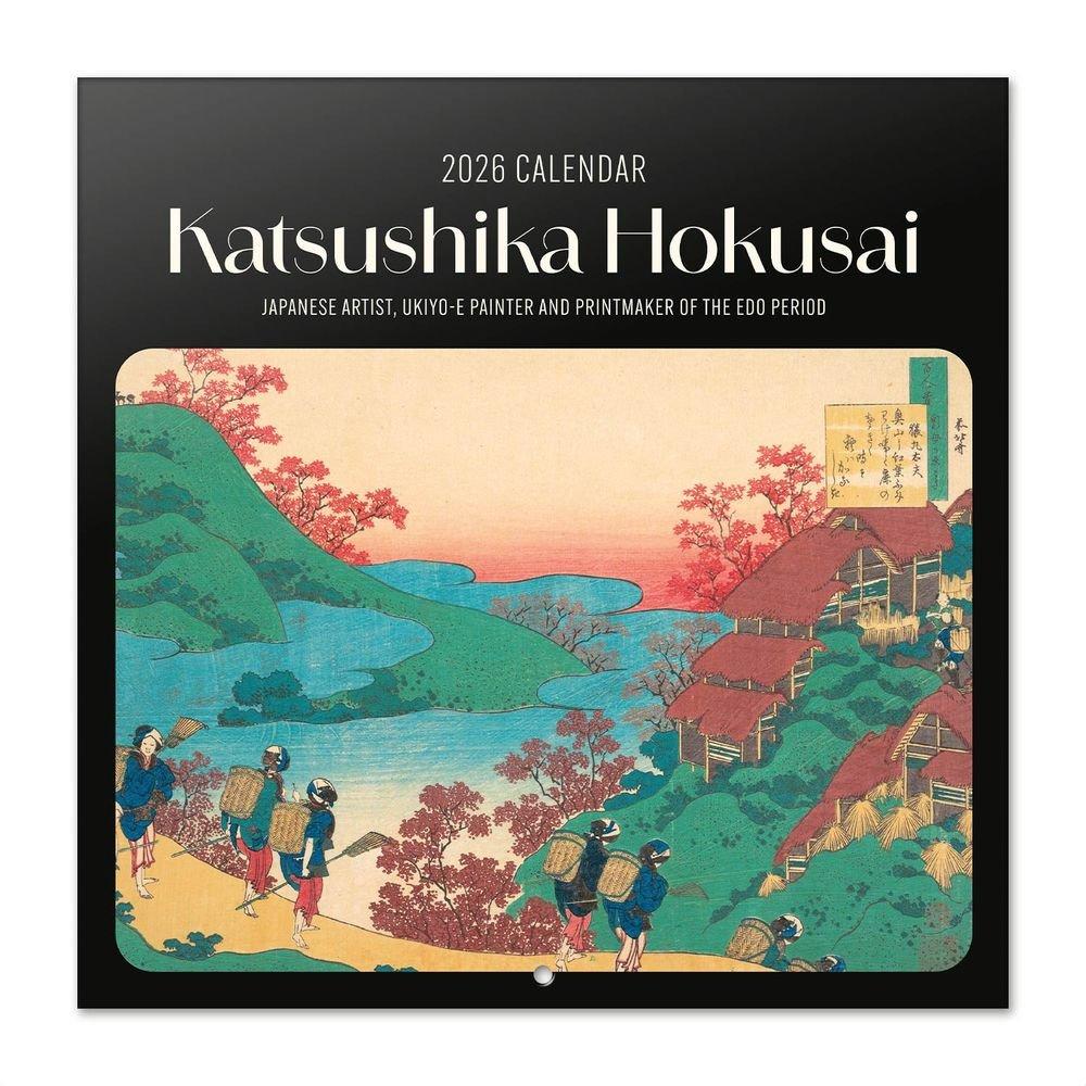 Calendario de pared de 12 meses de Hokusai de 2026