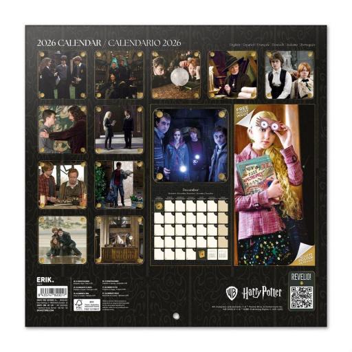 Calendario de pared de 12 meses de Harry Potter de 2026 [1]
