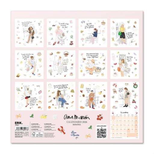 Calendario de pared de 12 meses de Ana Marin de 2026 [1]