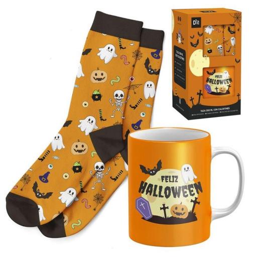 Set taza + calcetines Halloween