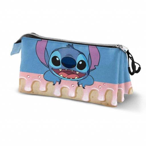 Estuche triple de Stitch de Disney