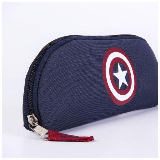 Estuche plano con el logo de Capitan America de Marvel [1]