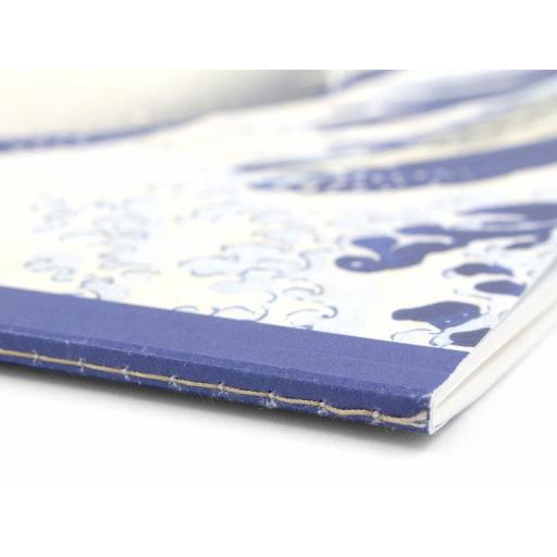 Cuaderno con lomo cosido de la gran ola de Kanagawa Hokusai  [2]