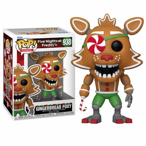 Funko Pop 938 Foxy galleta de jengibre de Five Nights At Freddys de Navidad