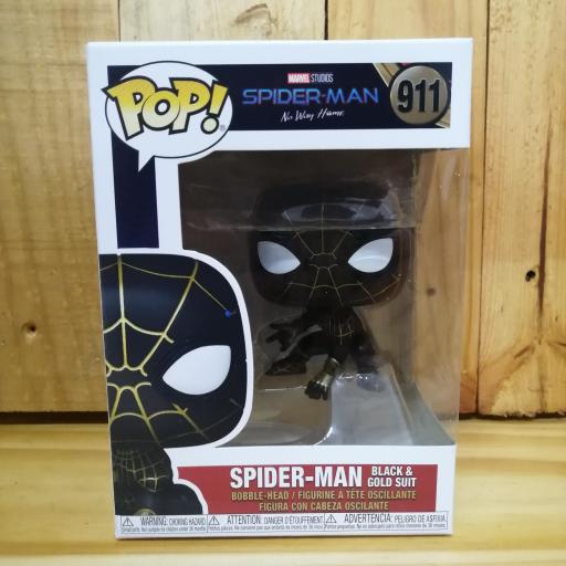 Funko pop 911 Spider-man black & gold suit de Spider-man no way home [1]
